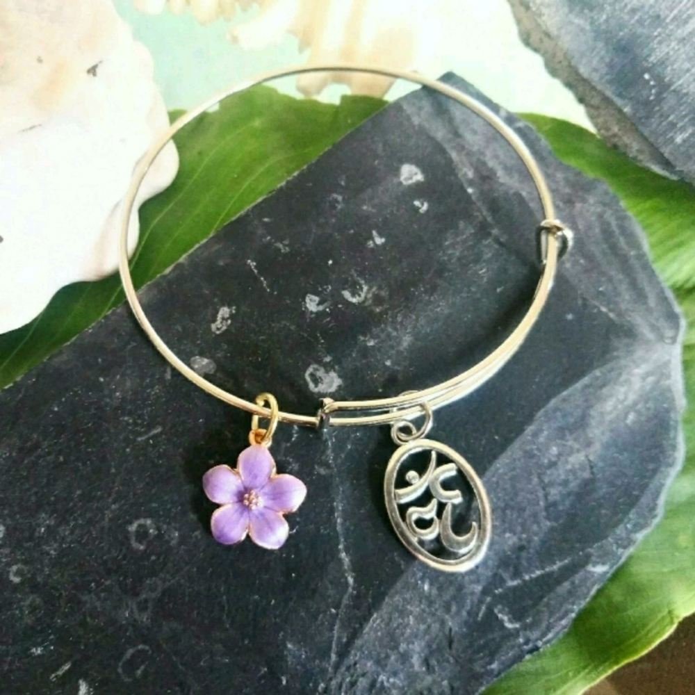 'Om' Flower Bangle